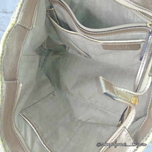 Michael Kors Jet Set Shimmer Copper Tote - Picture 5 of 9